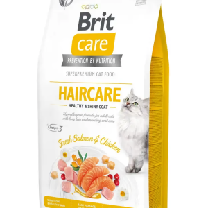 Сухий корм Бріт Brit Care Cat GF Haircare Healthy&Shiny Coat з лососем і куркою, 2 кг