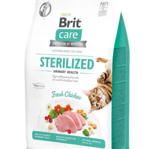 Сухий корм для стерилізованих котів Бріт Brit Care Cat GF Sterilized Urinary Health з куркою, 2 кг