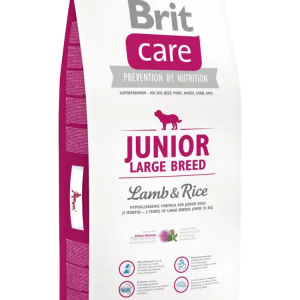 Сухий корм для цуценят і молодих собак великих порід Бріт Brit Care Junior Large Breed Lamb&Rice, 12 кг