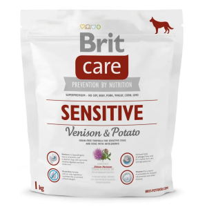 Сухий корм гіпоалергенний з олениною для собак усіх порід Бріт Brit Care Sensitive Venison & Potato 1 кг