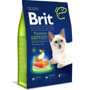 Сухий корм Бріт Brit Premium by Nature Cat  Sterilized Salmon з лососем для котів, 8 кг