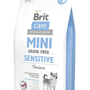 Сухий корм Бріт Brit Care Mini Grain Sensitive Venison для собак міні порід з чутливим травленням з олениною, 2 кг