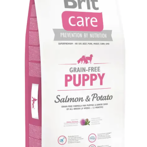 Сухий корм для цуценят всіх порід Бріт Brit Care GF Puppy Salmon & Potato з лососем та картоплею,  12 кг