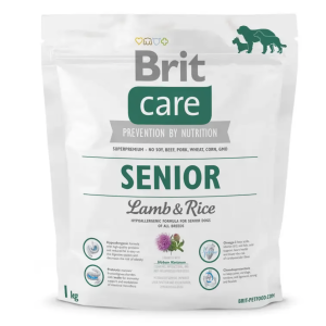 Сухий корм для літніх собак усіх порід Бріт Brit Care Senior All Breed Lamb & Rice 1 кг