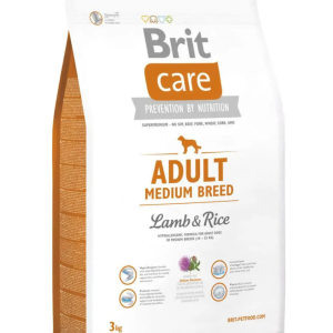 Сухий корм для дорослих собак середніх порід Бріт Brit Care Adult Medium Breed Lamb & Rice 3 кг