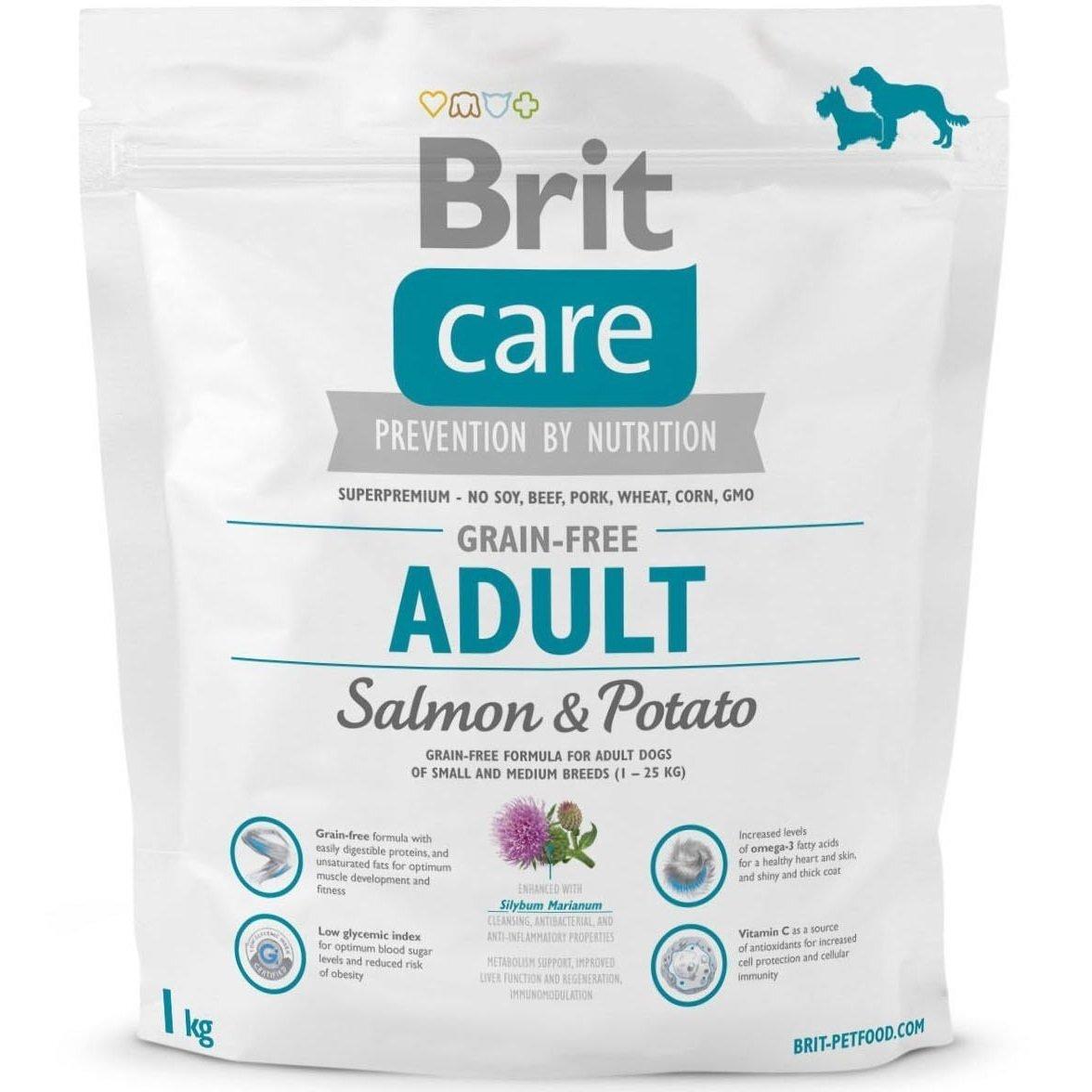 Сухий корм для собак вагою до 25 кг Бріт Brit Care GF Adult Salmon & Potato 1 кг
