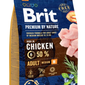 Сухий корм Бріт Brit Premium Adult M для дорослих собак середніх порід (від 10 до 25 кг), 3 кг