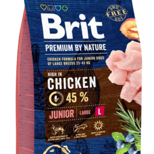 Сухий корм Бріт Brit Premium Junior L для цуценят і молодих собак великих порід віком від 3 до 24 місяців, 3 кг