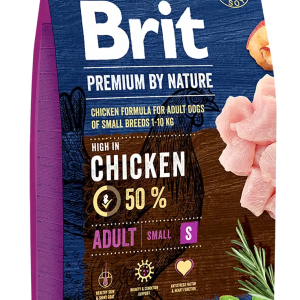 Сухий корм Бріт Brit Premium Adult S для дорослих собак дрібних порід, 8 кг