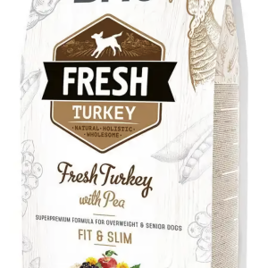 Сухий корм для літніх собак Бріт Brit Fresh Light Light Fit & Slim з індичкою та горошком, 12 кг
