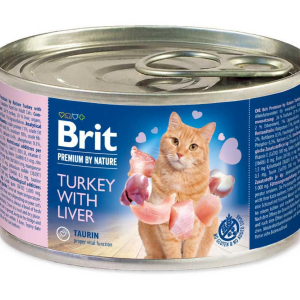 Вологий корм для котів Бріт Brit Premium by Nature Cat індичка з печінкою 200 г