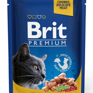 Вологий корм Бріт Brit Premium Шматочки з лососем і фореллю для котів 100 г