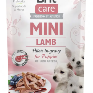 Вологий корм для цуценят Бріт Brit Care Mini філе ягняти в соусі 85 г