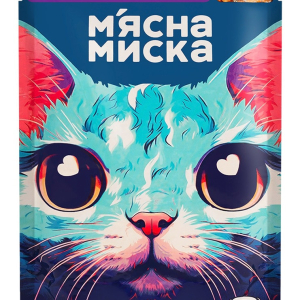 Вологий корм для дорослих котів М'ясна миска шматочки в соусі з індичкою та печінкою, 100 г