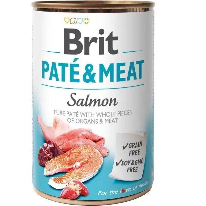 Вологий корм для собак Бріт Brit Care зі смаком лосося та курки 400 г