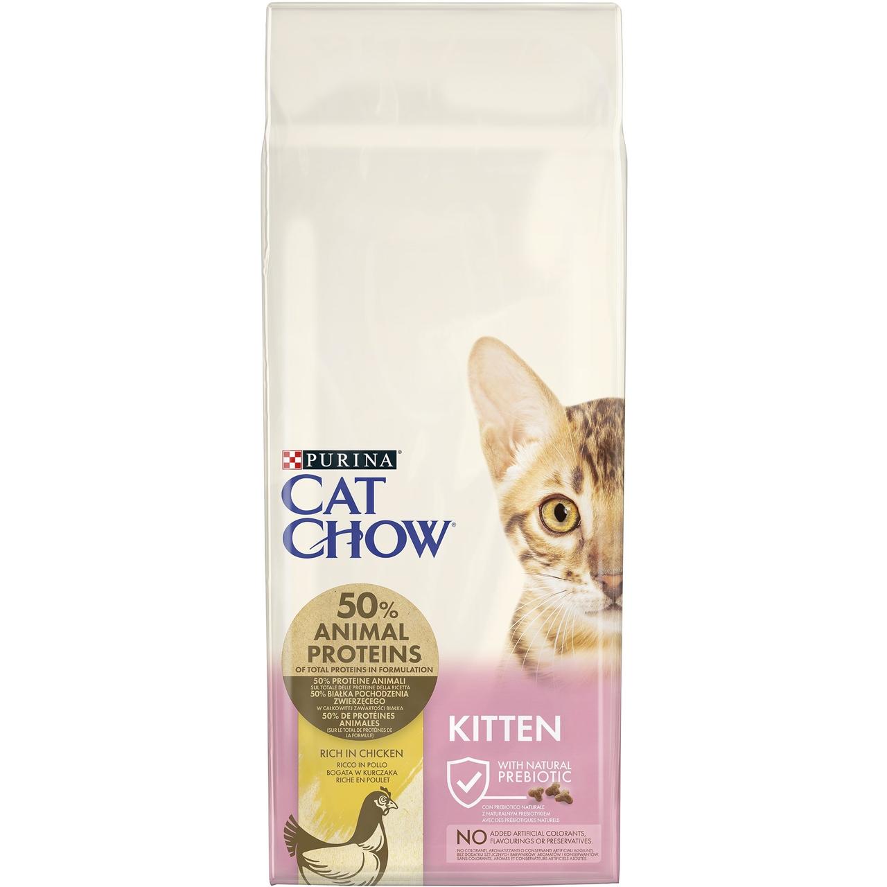 Сухий корм Cat Chow Kitten для кошенят з куркою 15 кг