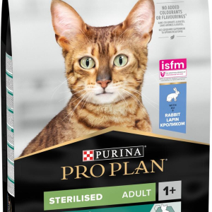 Сухий корм Purina Pro Plan Sterilised корм для стерилізованих кішок і котів з кроликом, 10 кг