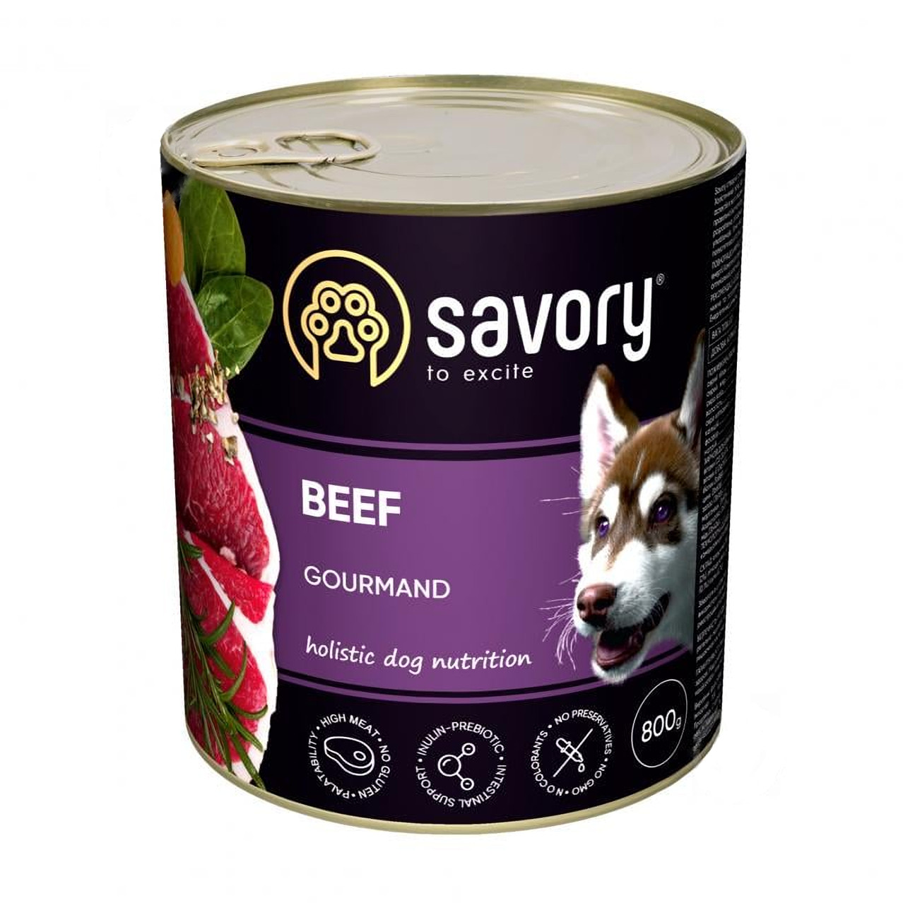 Консерви для собак Сейворі Savory Dog Gourmand з яловичиною, 800 г