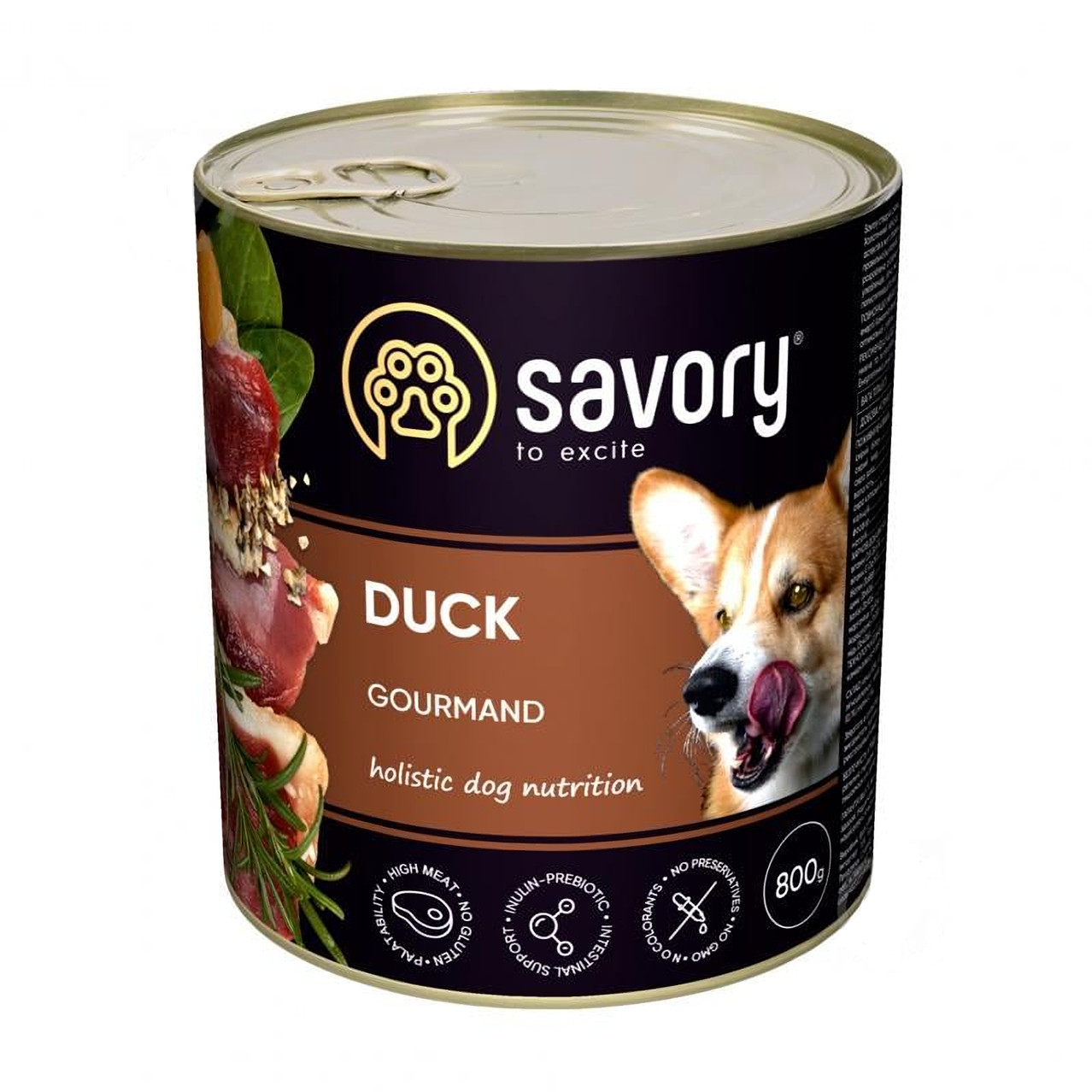 Консерви для собак Сейворі Savory Dog Gourmand з качкою, 800 г