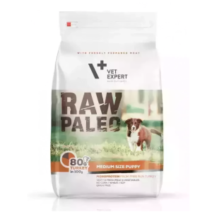 Сухий корм для цуценят Vet Expert Raw Paleo Puppy Medium Turkey з індичкою, 2.5 кг