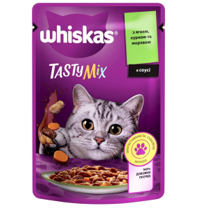 Whiskas (Віскас) Tasty Mix з ягням, куркою та морквою в соусі 85 г