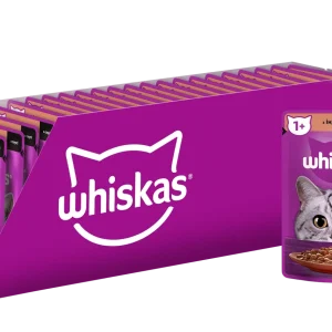 Вологий корм Whiskas (Віскас) з індичкою в соусі для дорослих котів 85 г (блок 28 шт)