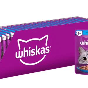 Вологий корм Whiskas (Віскас) з тунцем у желе для дорослих котів 85 г (блок 28 шт)