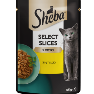 Вологий корм Sheba (Шеба) cig POU для дорослих котів з куркою в соусі 85 г