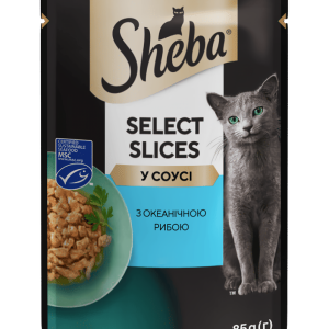 Вологий корм Sheba (Шеба) cig POU для дорослих котів з океанічною рибою в соусі 85 г