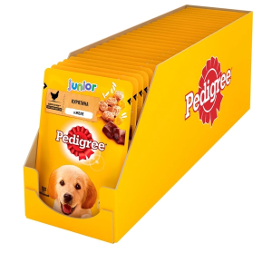 Pedigree (Педігрі) вологий корм для цуценят з куркою в желе 100 г (блок 24 шт)