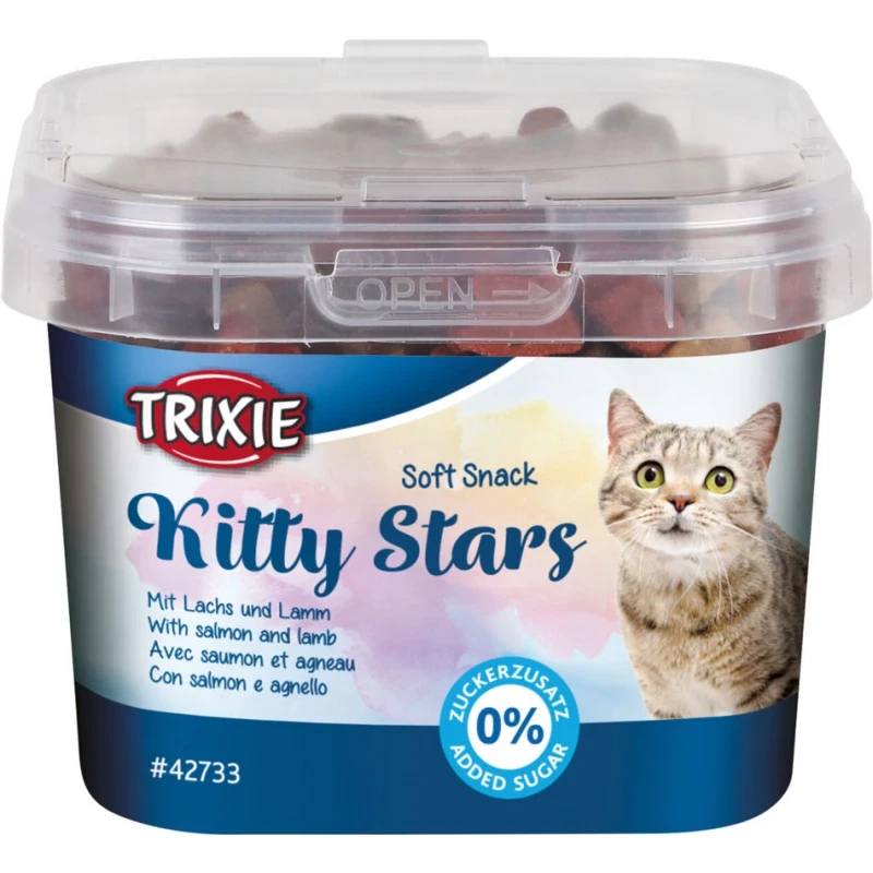 Ласощі Trixie TX-42733 Soft Snack Kitty Stars м'які зірочки для кішок з лососем та ягням 140 г