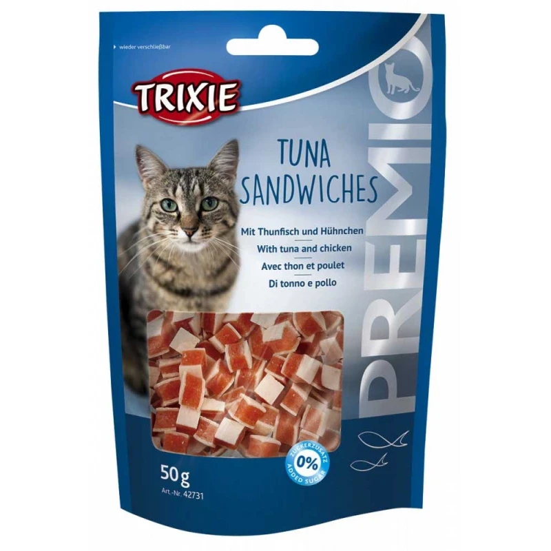 Ласощі для кішок Trixie TX-42731 PREMIO Tuna Sandwiches з тунцем і куркою 50 г