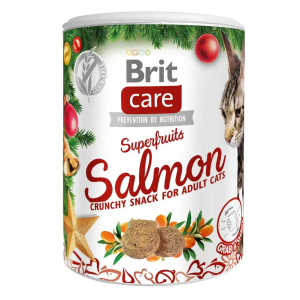 Різдвяні ласощі для котів Brit Care Cat Superfruits з лососем та обліпихою 100 г