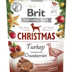 Різдвяні ласощі для собак Brit Care Dog Functional Snack індичка з журавлиною 150 г