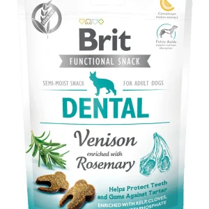 Ласощі для чистки зубів собак Brit Care Dental з олениною і розмарином 150 г