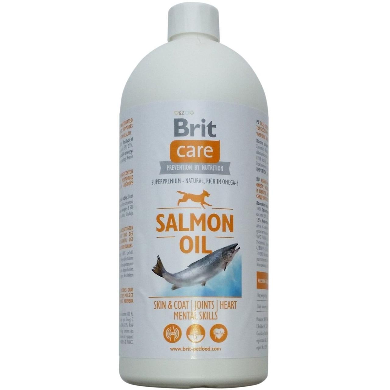 Олія лосося Brit Care Salmon Oil для собак (для шкіри і шерсті) 1 л