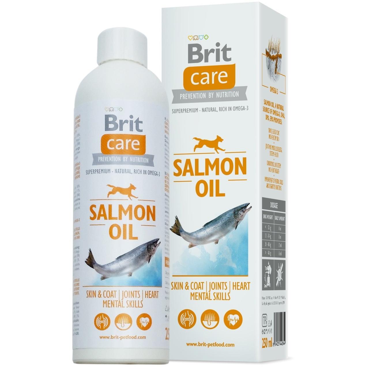 Олія лосося Brit Care Salmon Oil для собак (для шкіри і шерсті) 250 мл