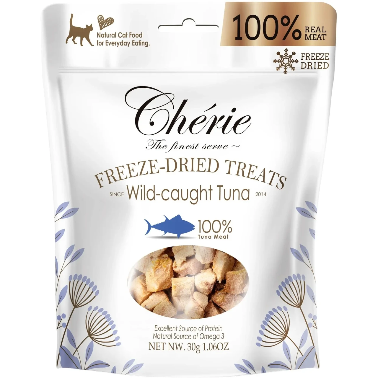 Натуральні ласощі Cherie Freeze Dried Treats Wild-caught Tuna для кішок з диким тунцем 30 г