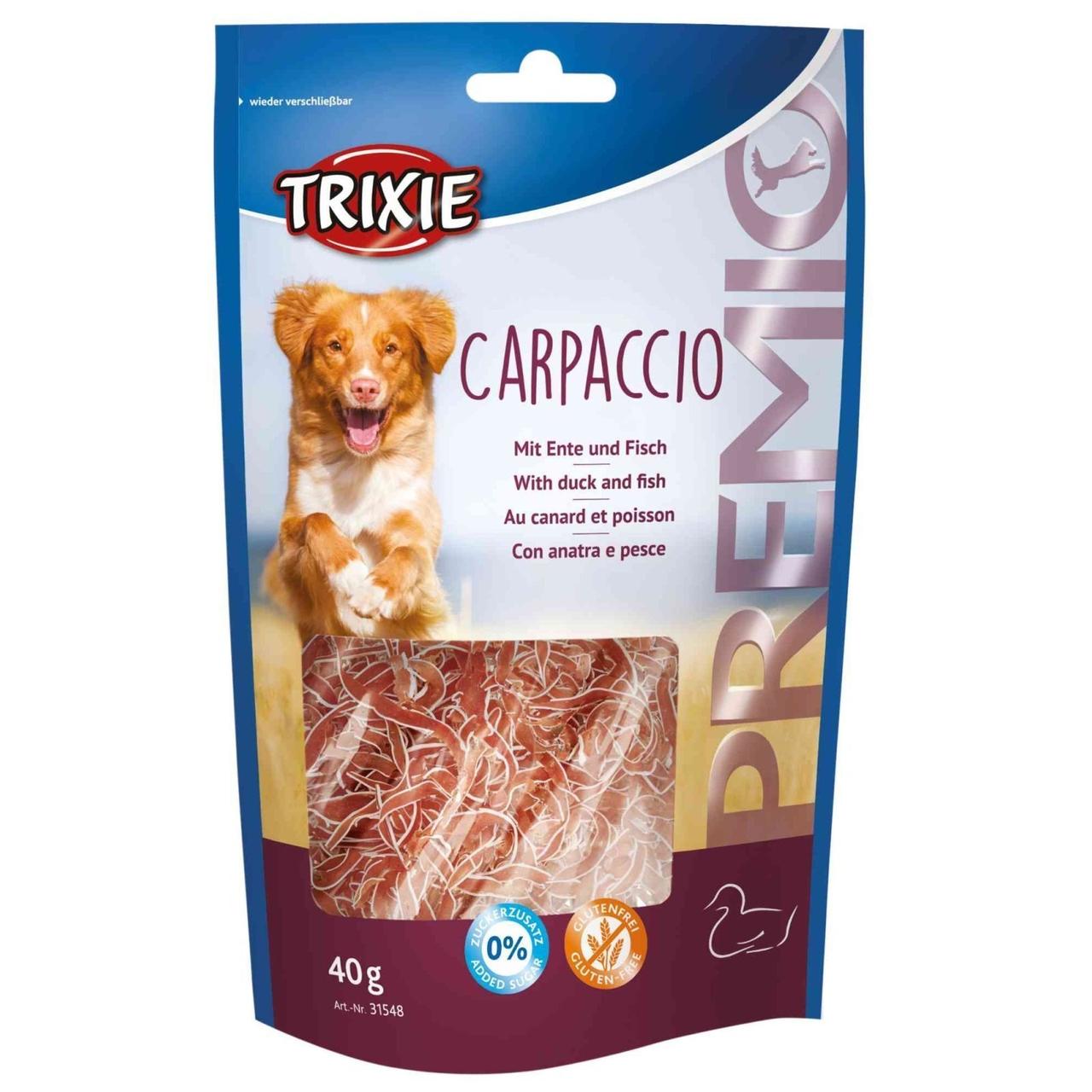 Ласощі для собак Trixie Premio Carpaccio з качкою і рибою 40 г