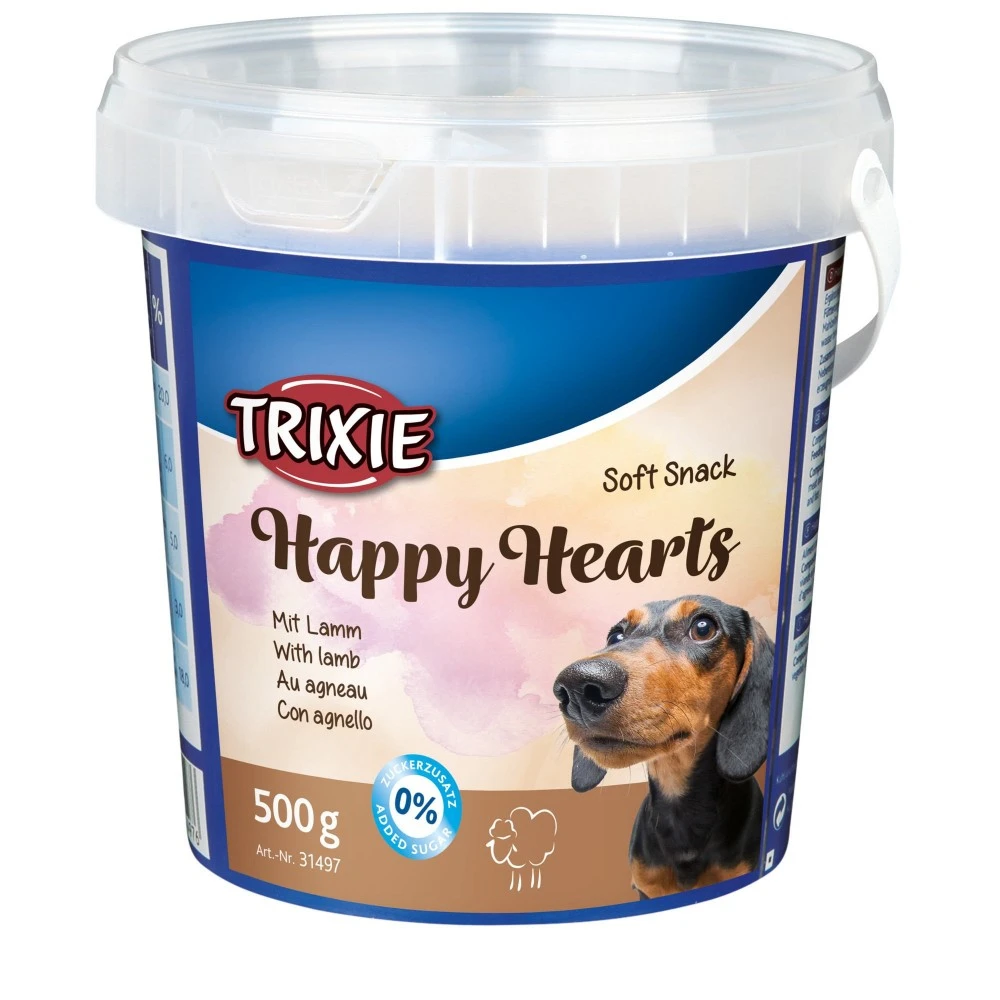 Ласощі для собак Trixie (TX-31497) Happy Hearts з ягням 500 г