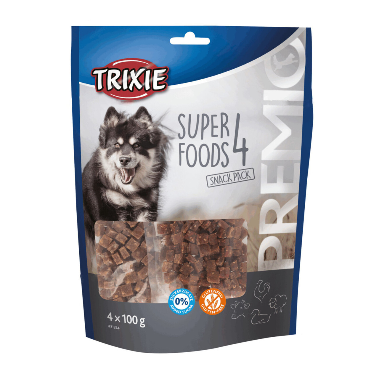 Ласощі для собак Trixie (TX-31854) Premio 4 Superfoods 4 смаки (курка, качка, яловичина та баранина) 400 г