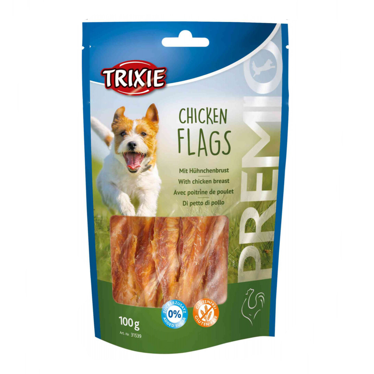 Ласощі для собак Trixie (TX-31539) PREMIO Chicken Flag рулети для собак з курячою грудинкою 100 г