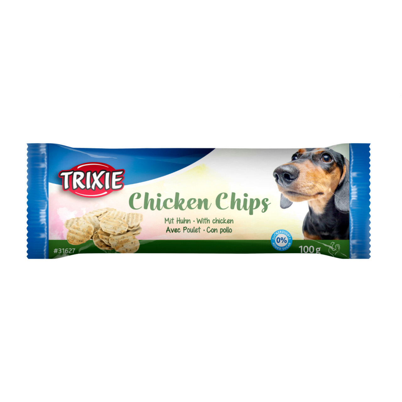 Ласощі для собак Trixie (TX-31627) Snack Chips чіпси для собак з куркою 4 см / 100 г