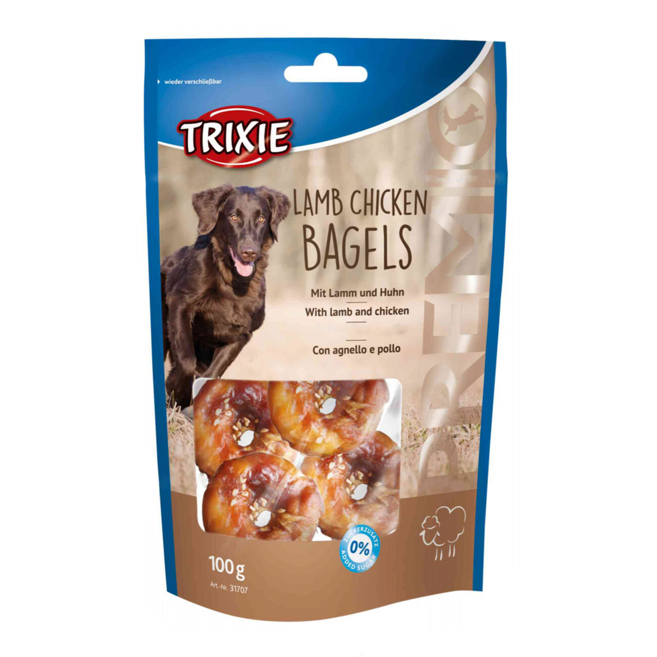 Trixie (TX-31707) Lamb Chicken Bagels ласощі для собак бублики з куркою та ягням 100 г