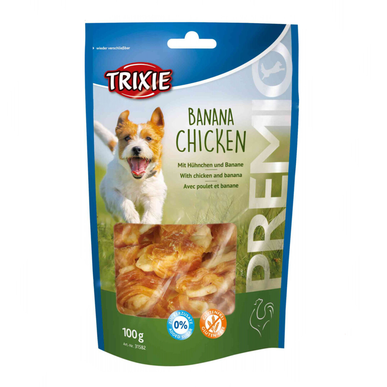 Trixie (TX-31582) Premio Banana&Chicken ласощі для собак з куркою та бананом 100 г