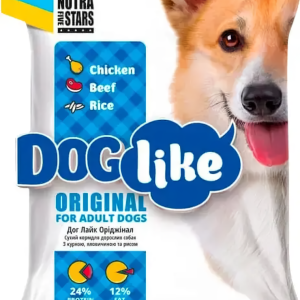 DOG LIKE ORIGINAL сухий корм для собак з куркою та яловичиною 10 кг