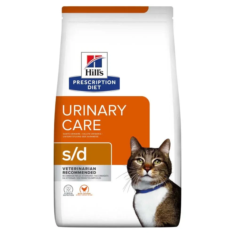 Корм для котів Хіллс Hills PD Feline Urinary Care s/d сухий корм з куркою 1.5 кг розчинення струвітних уролітів