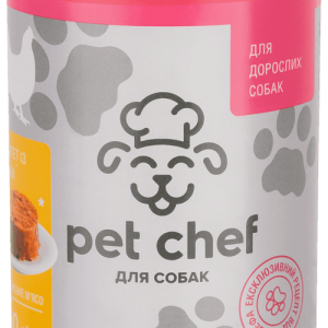 Консерви для собак Пет Шеф Pet Chef паштет м'ясний для дорослих собак з куркою 360 г