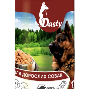 Повноцінний вологий корм Дасті Dasty консерви для собак з яловичиною 1240 г