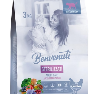 Корм для стерилізованих котів Бенвенуті Benvenuti Sterilizzati з куркою 3 кг